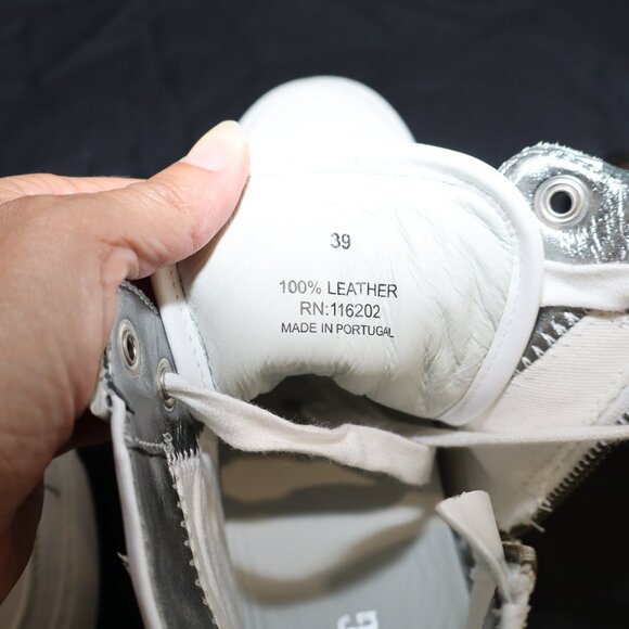 Zadig & Voltaire Womens Flash High Top Sneakers White Size EU 39 US 8 Lace Zip - Picture 10 of 12